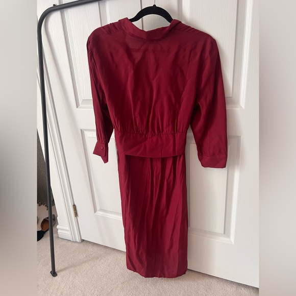 Burgundy Dynamite Shirt Dress - Picture 2 of 2